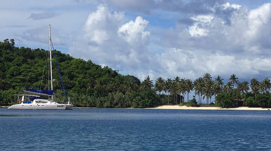 Ocelot moored off Boayan Island NE