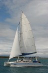 Ocelot under sail off the coast of Fiji