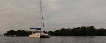 Ocelot anchored off Tobelo, Halmahera