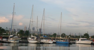 Yachts at One15' Marina, near downtown