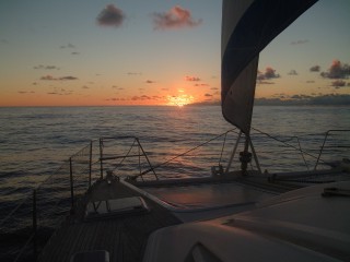 Ocelot sailing into yet another beautiful Pacific sunset