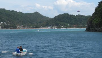 Rowing in from the mooring, Phi Phi Don north side