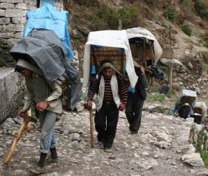 Porters on the "Everest Highway"