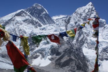 Everest and South Col from the top of Kala Pattar