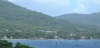 Prince Rupert Bay, the Indian River comes down between the two hills