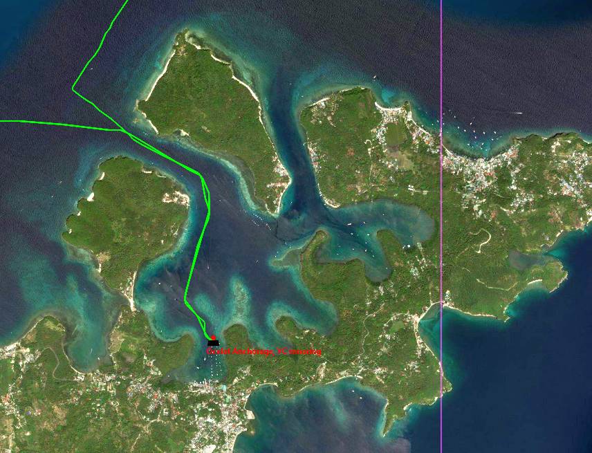 Puerto Galera YC moorings and approaches - do NOT attempt north channel