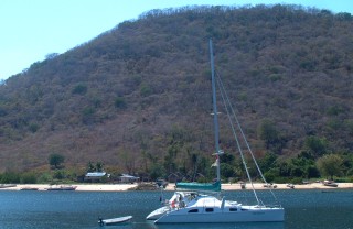 Kindara anchored off Pulau Besar