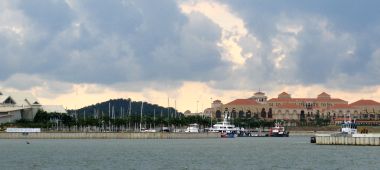 Puteri Harbor Marina, a protected place up the Johor Strait