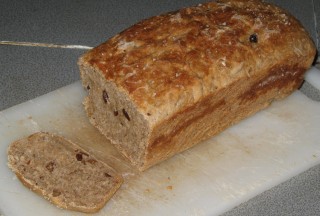 Moist, rich and lightly sweet Raisin Nut Bread