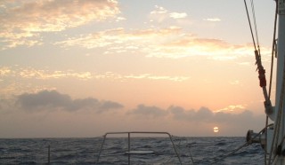 One of the magic moments: Sunset at sea