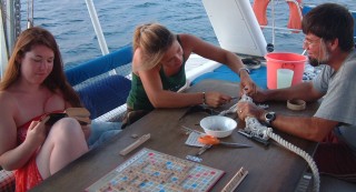Rori and Sue played lots of Scrabble.