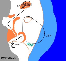 Dive profile for the Split Rock dive