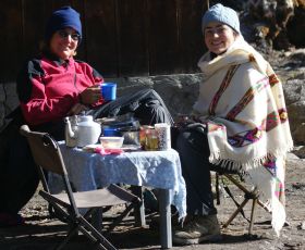 Better than 5-star room service any day! Breakfast on the trail, Sikkim, Inida