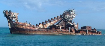 Part of the Tangalooma Wrecks breakwater