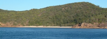 Approaching the Thomas Island anchorage