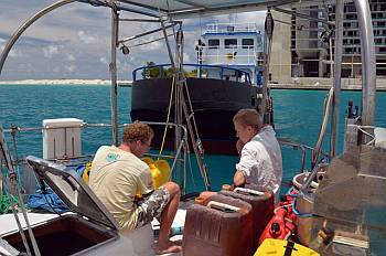 Totem refuels in Male where the prices were OK. Photo by Behan Gifford