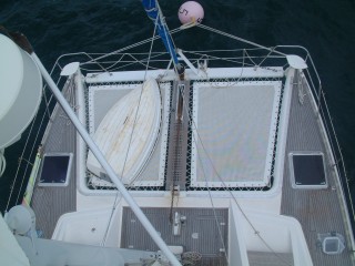 Foredeck from the 1st spreader w/radar & pulpits