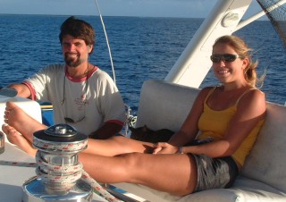 Glorious Tuamotu sailing! Inside the lagoon.