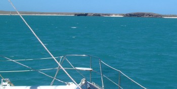 Approaching the anchorage at Two Island Bay