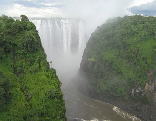Victoria Falls from the Zamezi River Bridge