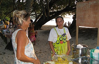 Michelle (Lara Pinta) at the Beau Vallon fair