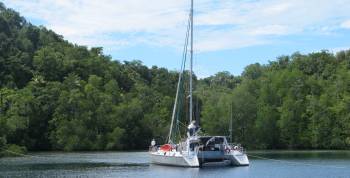 Nalukai tied between the mangroves in Yangello