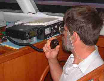 My dad using the HAM radio