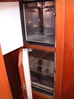 Existing port side freezer.  Note stainless steel interior.