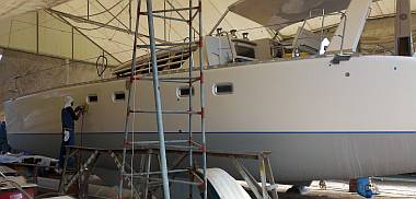 Baw polished and waxed the entire port topsides
